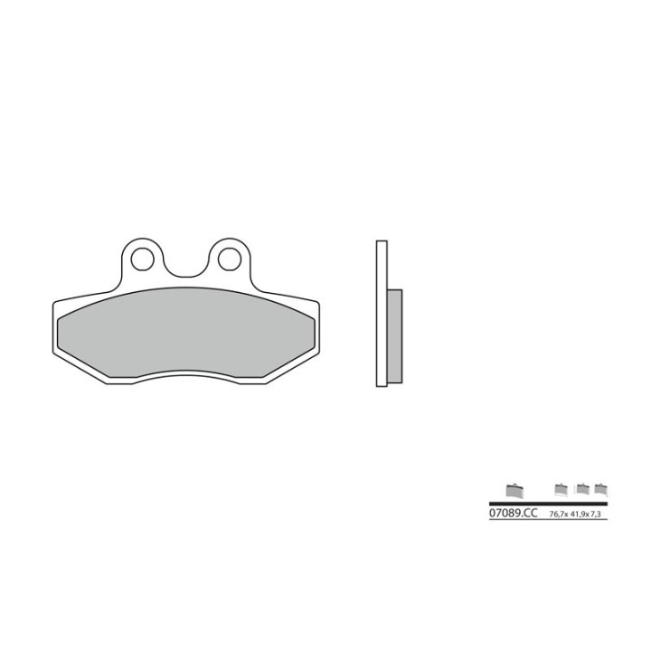 Plaquettes de frein Brembo Scooter carbone céramique - 07089CC