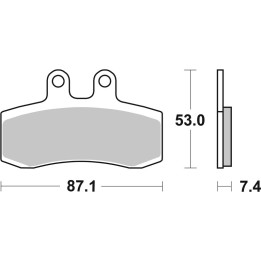 Plaquettes de frein Brembo route carbone céramique - 07GR2106