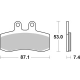 Plaquettes de frein Brembo route carbone céramique - 07GR2106