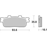 Plaquettes de frein Brembo Scooter métal fritté - 07040XS