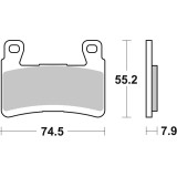 Plaquettes de frein Brembo route métal fritté - 07KA29SA