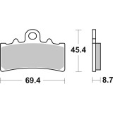 Plaquettes de frein Brembo route métal fritté - 07GR18SA