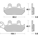Plaquettes de frein Brembo route métal fritté - 07YA25SA
