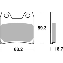 Plaquettes de frein Brembo route métal fritté - 07YA40SP