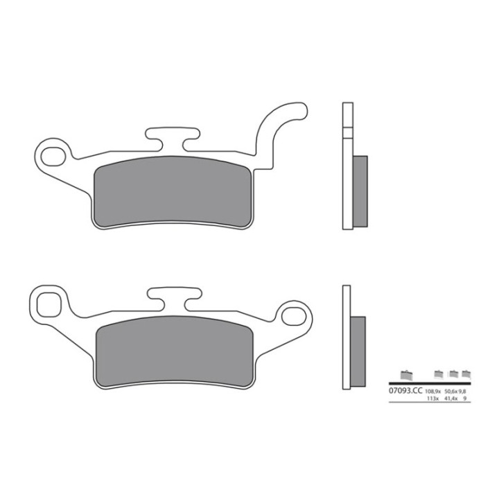 Plaquettes de frein Brembo Scooter carbone céramique - 07093CC