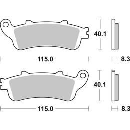 Plaquettes de frein Brembo route métal fritté - 07HO43SP