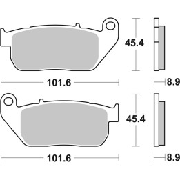 Plaquettes de frein Brembo route métal fritté - 07HD13SA