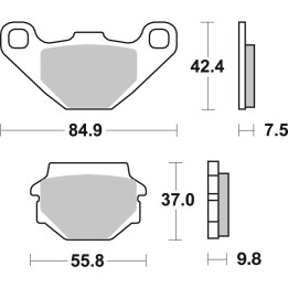 Plaquettes de frein Brembo route carbone céramique - 07YA54CC