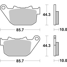 Plaquettes de frein Brembo route métal fritté - 07HD14SP