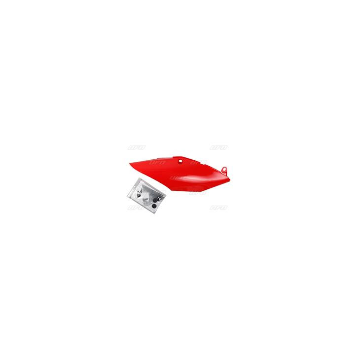 Plaques latérales mono-silencieux UFO rouge | Oxmoto