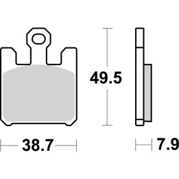 Plaquettes de frein Brembo route métal fritté - 07SU26LA