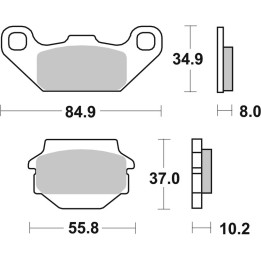 Plaquettes de frein Brembo route carbone céramique - 07SU1121