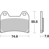 Plaquettes de frein Brembo route métal fritté - 07HO47SA