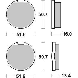 Plaquettes de frein Brembo route carbone céramique - 07KA0328