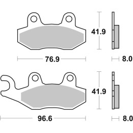 Plaquettes de frein Brembo route métal fritté - 07SU12SP
