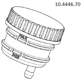 Reservoir for master cylinder Brembo strait exit clamp fixing 10444670