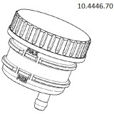 Reservoir for master cylinder Brembo strait exit clamp fixing 10444670