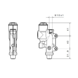 Maître-cylindre de frein arrière Brembo Ø13mm titane