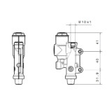 Maître-cylindre de frein arrière Brembo Ø13mm titane