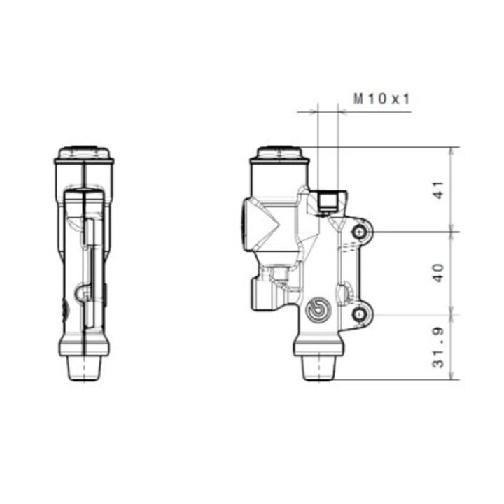 Maître-cylindre de frein arrière Brembo Ø13mm titane