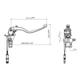 Maître-cylindre de frein Brembo Ø16x21mm titane | Oxmoto