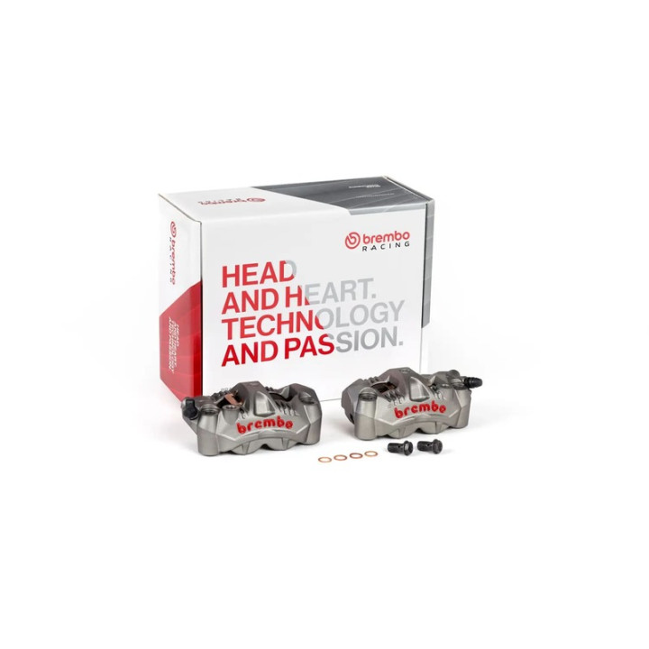 Paire d'étrier de frein avant radial Brembo UPGRADE GP4-RS 4 pistons Ø30mm