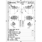 Paire étriers Brembo UPGRADE GP4RX (usinés CNC nickelé) - 100mm (avec plaquettes)