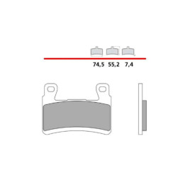 Plaquettes de frein Brembo UPGRADE Z04 métal fritté - 107A48617