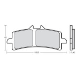 Plaquettes de frein Brembo UPGRADE Type M497 Z10 - Racing