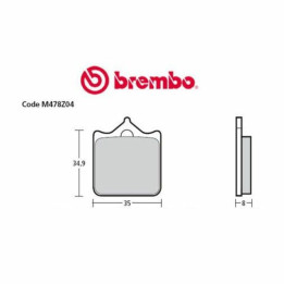 Plaquettes de frein Brembo UPGRADE Type M478 Z10 - Racing