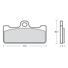 Plaquettes de frein Brembo UPGRADE Type M028 Z04 - Racing