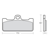 Plaquettes de frein Brembo UPGRADE Type M028 Z04 - Racing