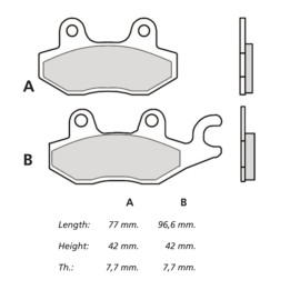 Plaquettes de frein Brembo UPGRADE Type M088 Z04 - Racing