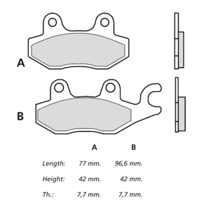 Plaquettes de frein Brembo UPGRADE Type M088 Z04 - Racing