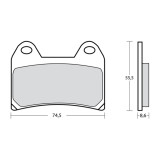 Plaquettes de frein Brembo UPGRADE Z04 métal fritté P4 30/34 Calliper