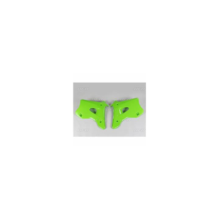 Ouïes de radiateur UFO vert Kawasaki KX125/250 | Oxmoto