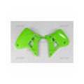 Ouïes de radiateur UFO vert Kawasaki KX125 | Oxmoto