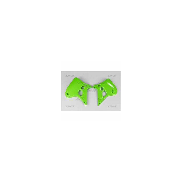 Ouïes de radiateur UFO vert Kawasaki KX125 | Oxmoto