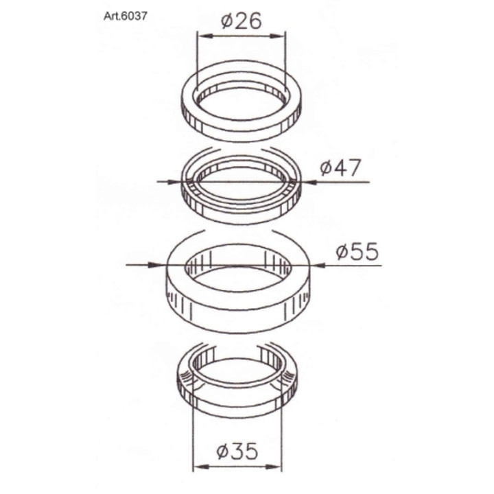 Roulements de direction Buzzetti 6037 | Oxmoto