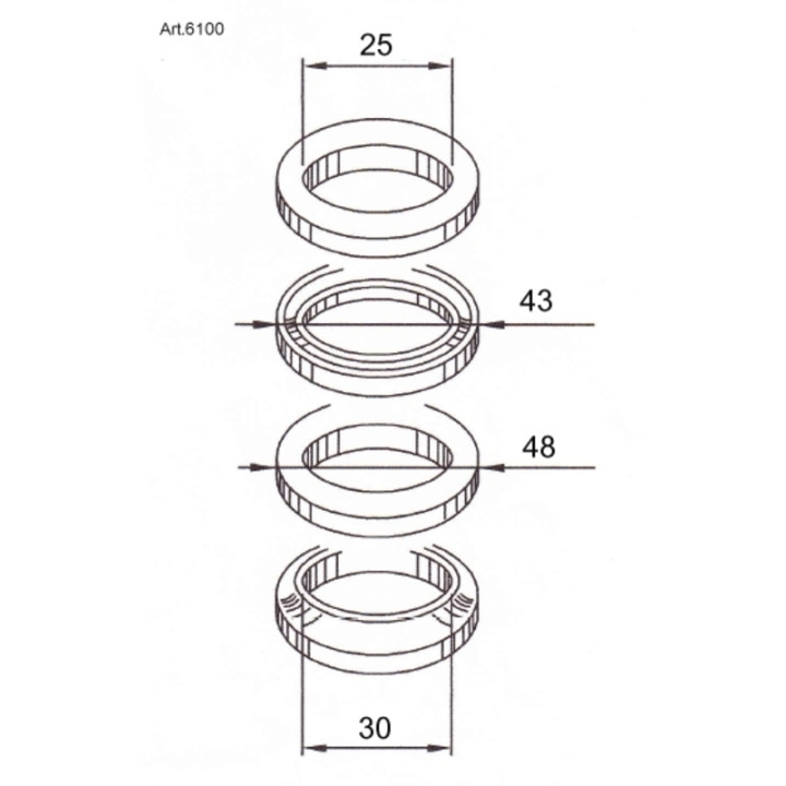 Roulements de direction Buzzetti 6100 | Oxmoto