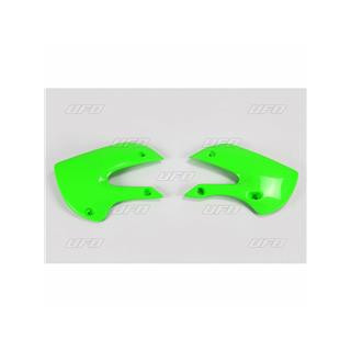 Ouïes de radiateur UFO vert Kawasaki KX65/KLX110 | Oxmoto