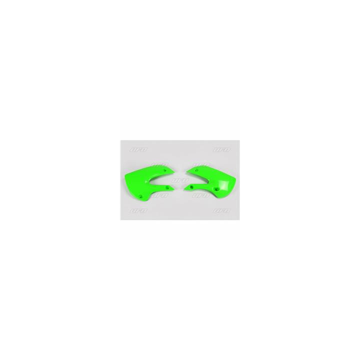 Ouïes de radiateur UFO vert Kawasaki KX65/KLX110 | Oxmoto