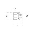 Douille 6 pans 1/4" Beta - 8mm | Oxmoto