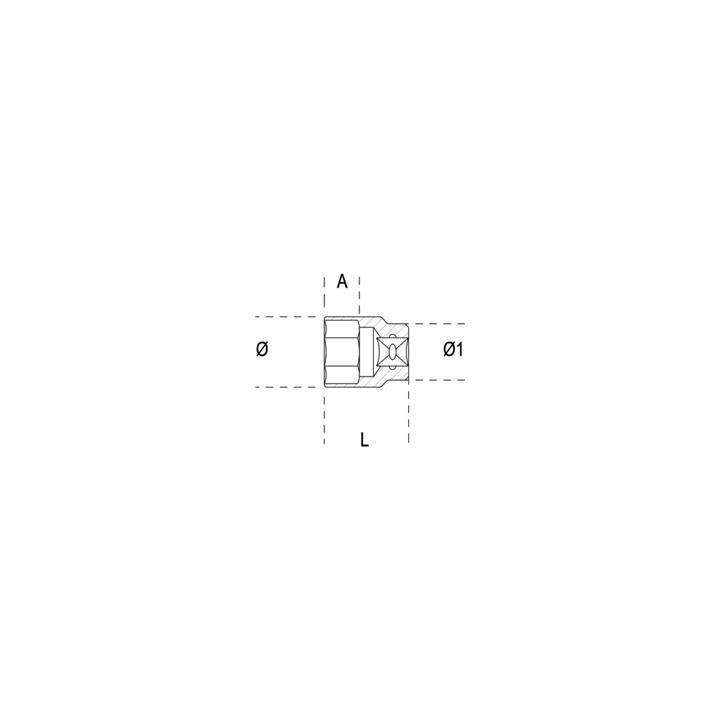 Douille 6 pans 1/4" Beta - 8mm | Oxmoto