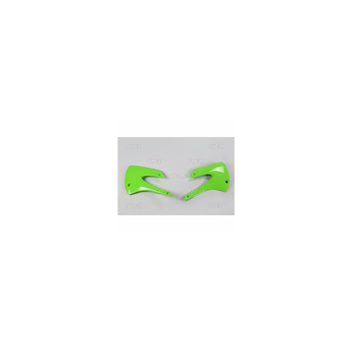 Ouïes de radiateur UFO vert Kawasaki KX85/80 | Oxmoto