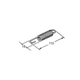 Ressort Buzzetti 110x18mm pour béquille centrale | Oxmoto