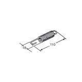 Ressort Buzzetti 110x18mm pour béquille centrale | Oxmoto