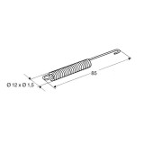 Ressort Buzzetti 87x18,3mm pour béquille centrale 445917