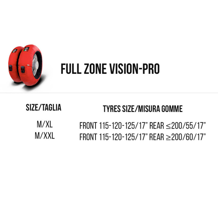 Couvertures chauffantes CAPIT Full Zone Vision noir (115-120-125/17” / ≤200/55/17”)