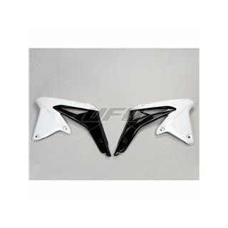 Ouïes de radiateur UFO blanc/noir Suzuki RM-Z450 | Oxmoto